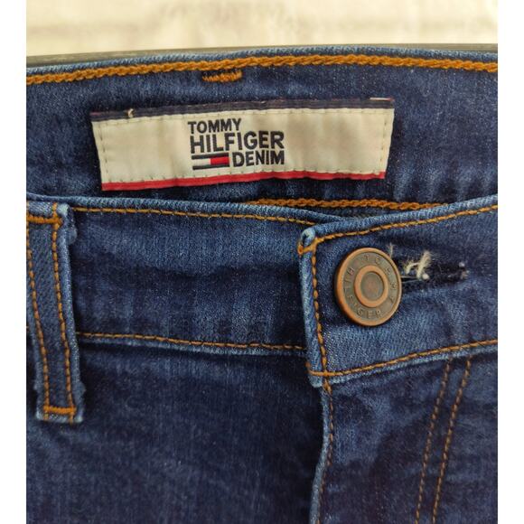 Tommy Hilfiger Jeans Men's Size 31 x 32 Dark Wash Stretch Denim Slim Fit Tapered - Picture 2 of 11